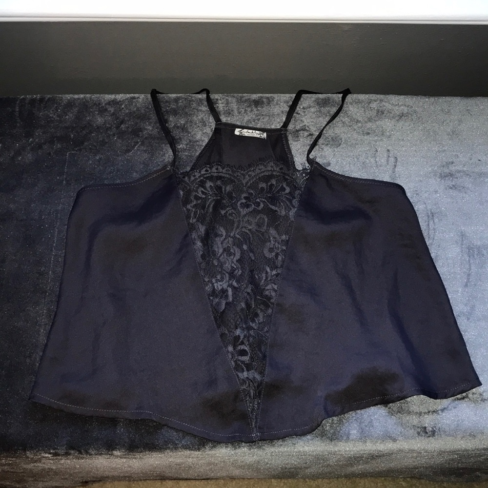 Free people crop lace tank top